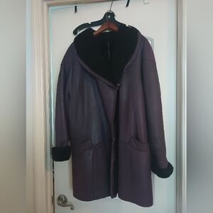 Leather Shearling Coat